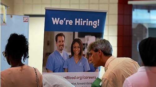 미 플로리다주 취업 박람회의 구인 광고. AFP 연합뉴스 자료사진