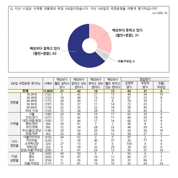 100일 국정 운영평가