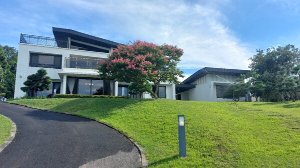 배롱서원에는 앞뒤로 20그루 가까운 배롱나무들이 자란다. © 이봉수