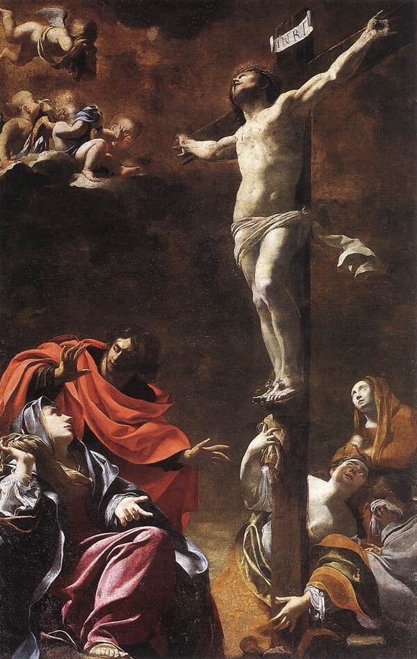 The Crucifixion, 1622년, 제노바에서의 시몽 부에 그림. 위키백과