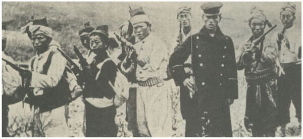 드라마 미스터 선샤인을 통해 널리 알려진1907년 정미의병을 대표하는 이 사진의 촬영 장소는 몇 해 전 양평 오빈역 부근으로 확인되었다. Ⓒ 우리역사넷