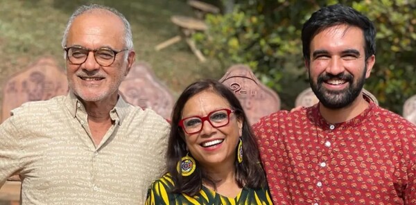 맘다니(오른쪽)는 평범한 이민자 가정 출신이 아니다. 아버지(왼쪽)는 컬럼비아대학 교수, 어머니(가운데)는 유명한 다큐멘터리 감독이자 제작자이다. (Instagram/@pagliji)  