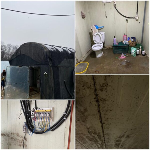 속헹 씨 기숙사 숙소 모습과 내부. 최정규 변호사 제공