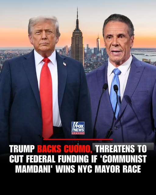 도널드 트럼프는 선거 하루 전 앤드루 쿠오모를 공식 지지한다고 선언했다. 그는 작은 공산주의자가 시장이 되면 뉴욕시에 대한 연방 정부의 재정 지원을 중단하겠다고 위협했다. 트럼프의 이런 선거 개입에도 맘다니는 승리했다. (facebook Fox News)