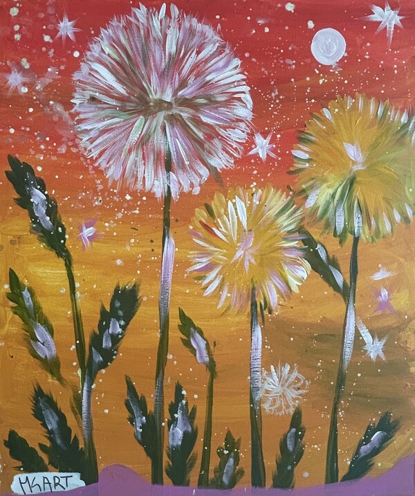 달해작가가 시민언론 민들레 창간을 축하하며 보내온 작품. 공덕동 사무실에 걸려있다. 