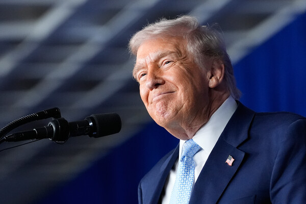 도널드 트럼프 미국 대통령이 17일 워싱턴D.C. 맥도널드 임팩트 서밋에서 발언하고 있다. 2025. 11. 17 [AP=연합뉴스]