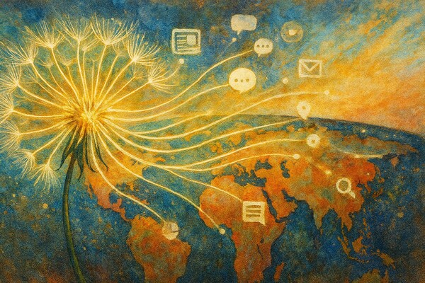 해외로 퍼져가는 '민들레' (챗지피티 이미지)